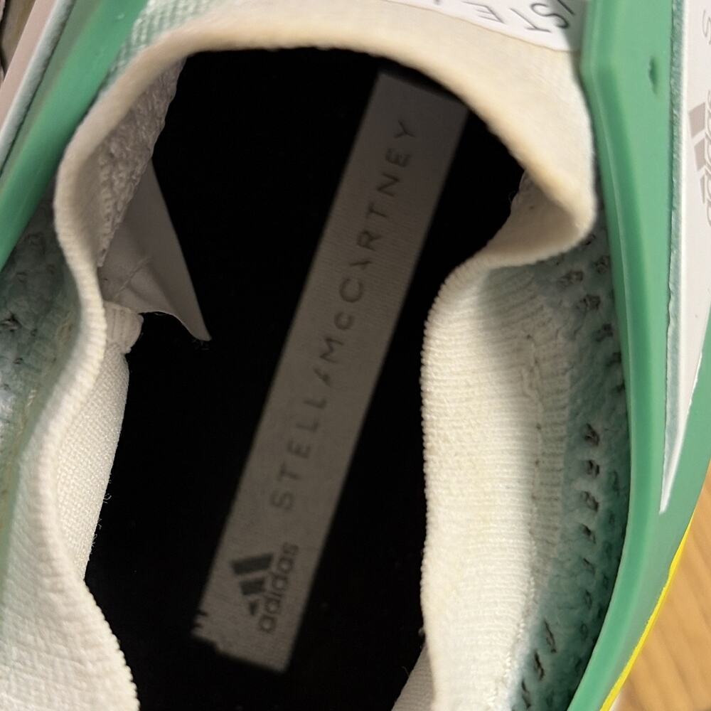 adidas by Stella McCartney Green/White/Yellow/Orange Low Top Lace Up Sneakers - Picture 4 of 5